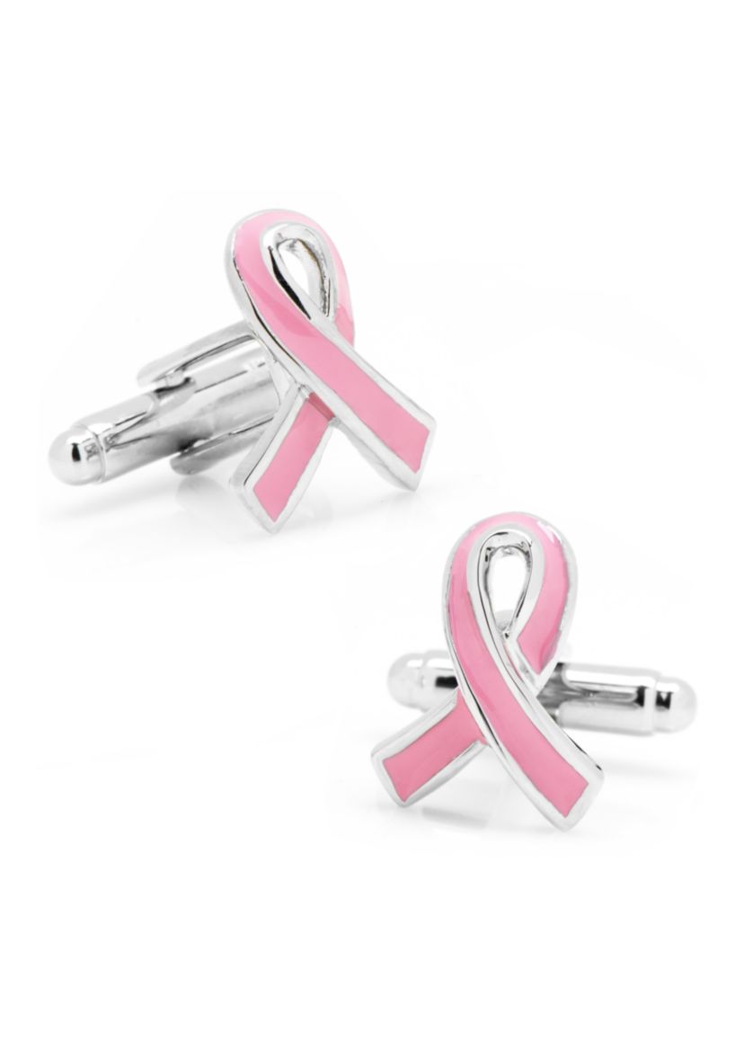 Pink Awareness Ribbon Cufflinks