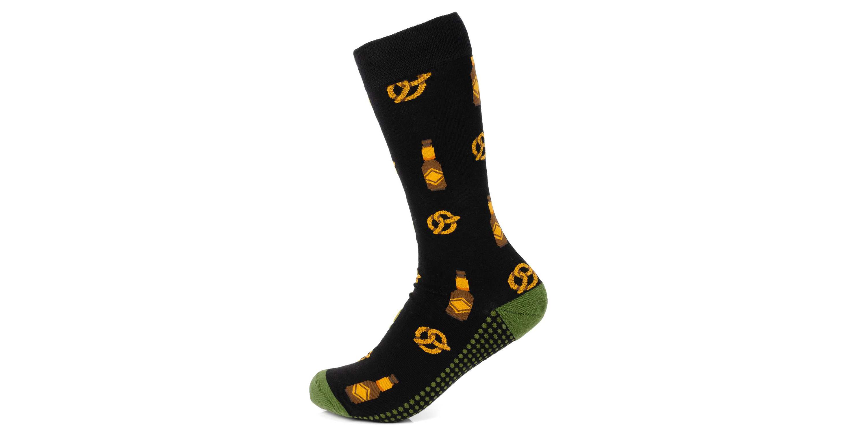Beer Day Snacks Black Mens Socks