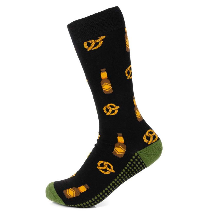 Beer Day Snacks Black Mens Socks
