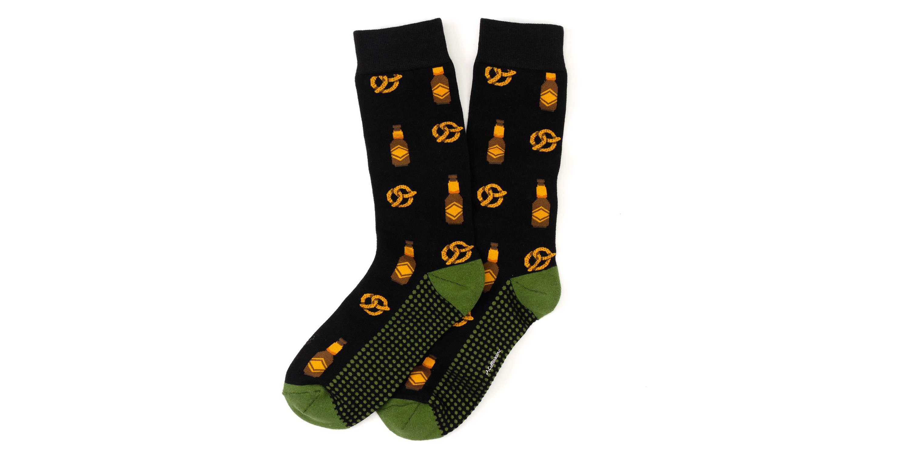 Beer Day Snacks Black Mens Socks
