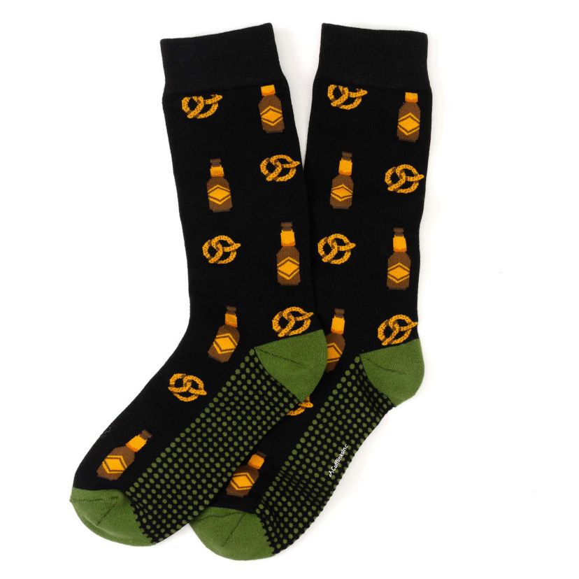 Beer Day Snacks Black Mens Socks