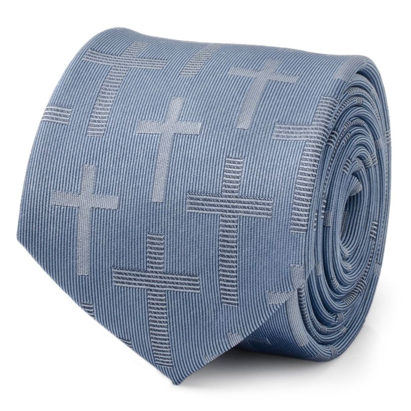 Blue Textured Cross Tie