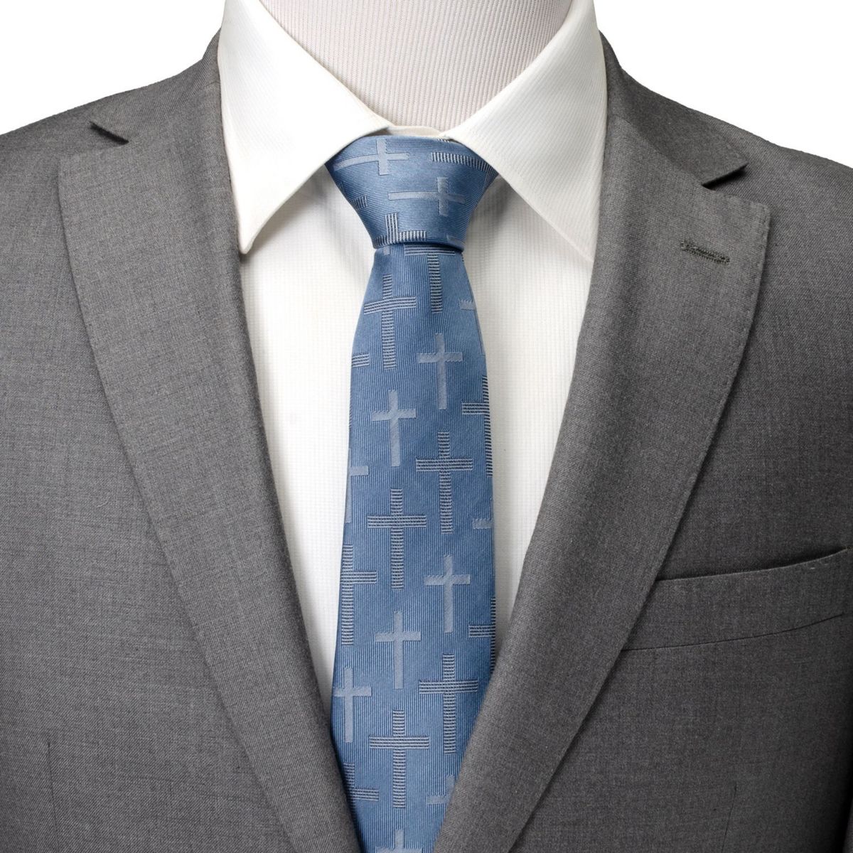 Blue Textured Cross Tie