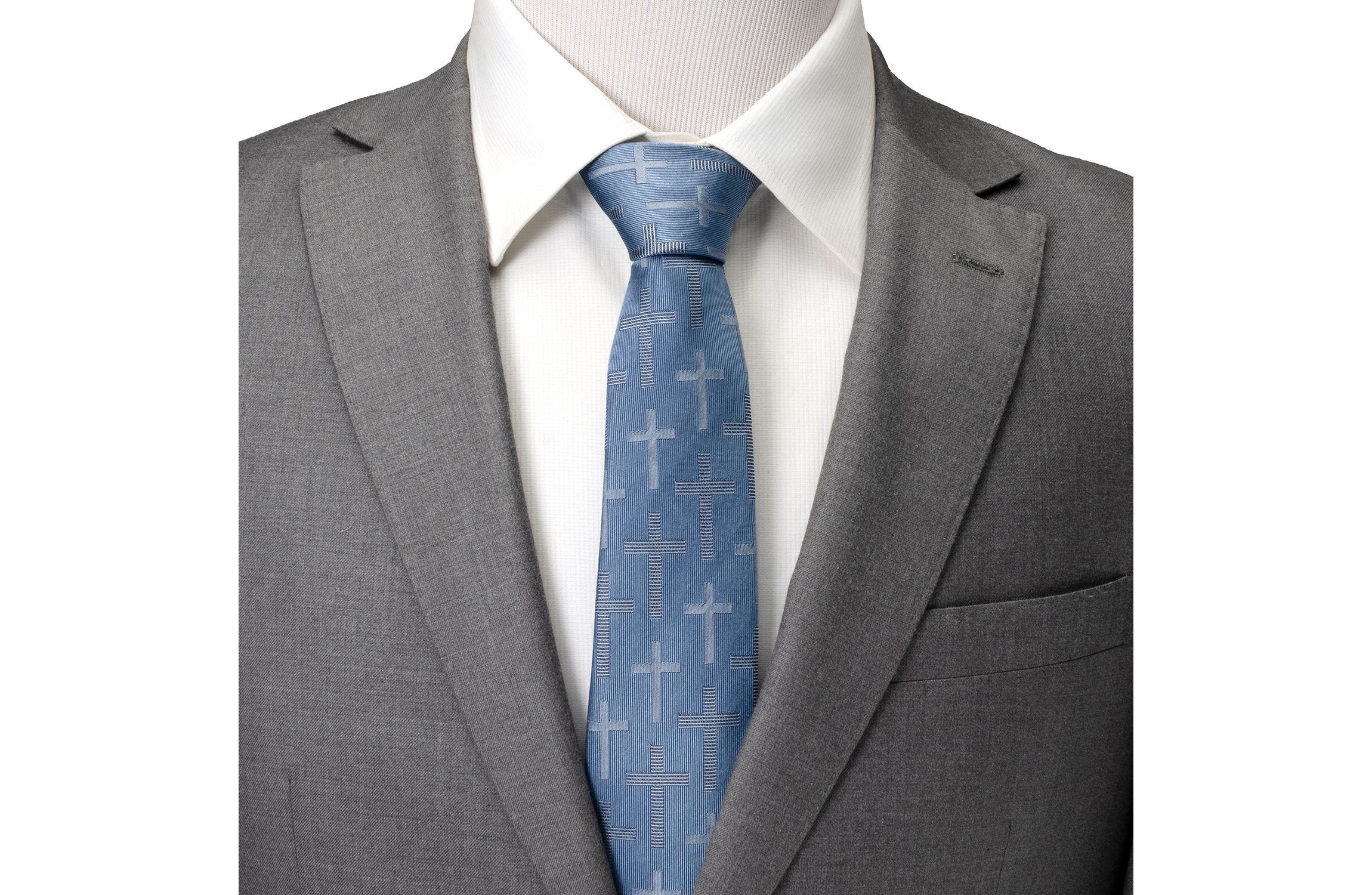 Blue Textured Cross Tie