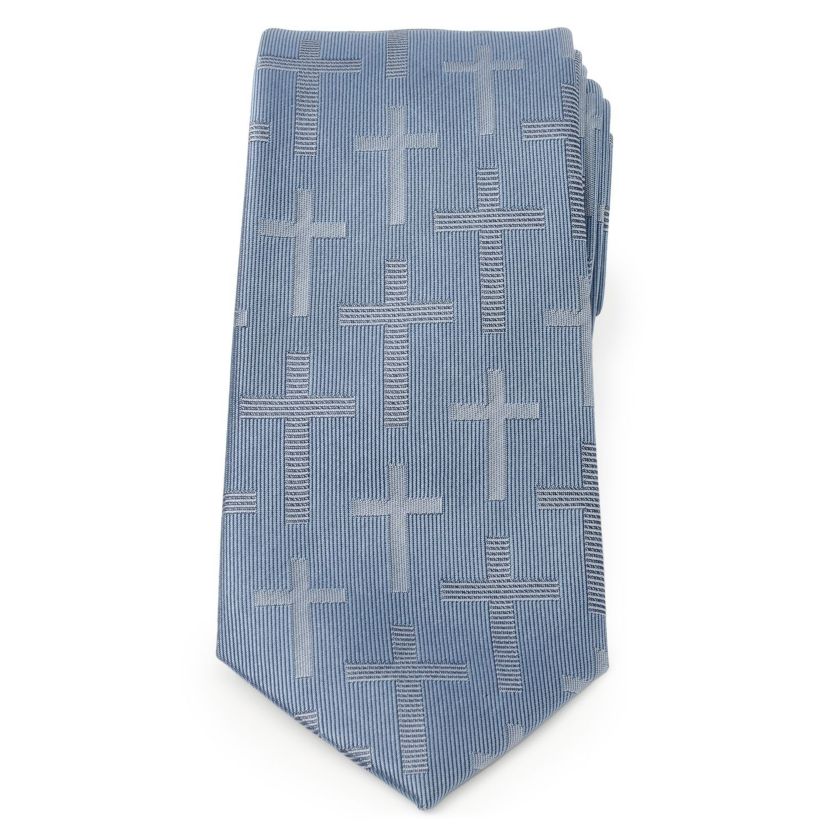 Blue Textured Cross Tie