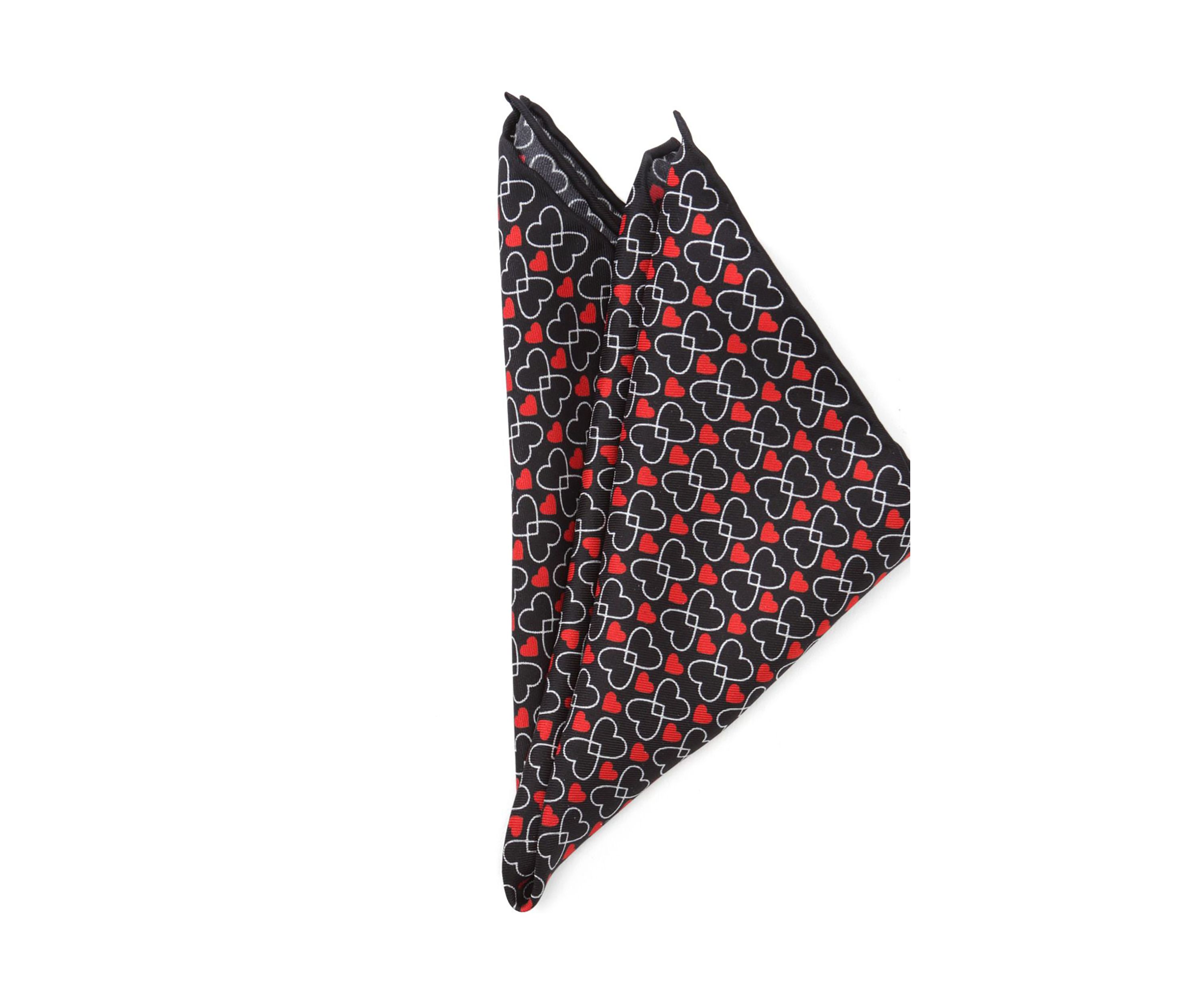 Intertwined Hearts Pocket Square