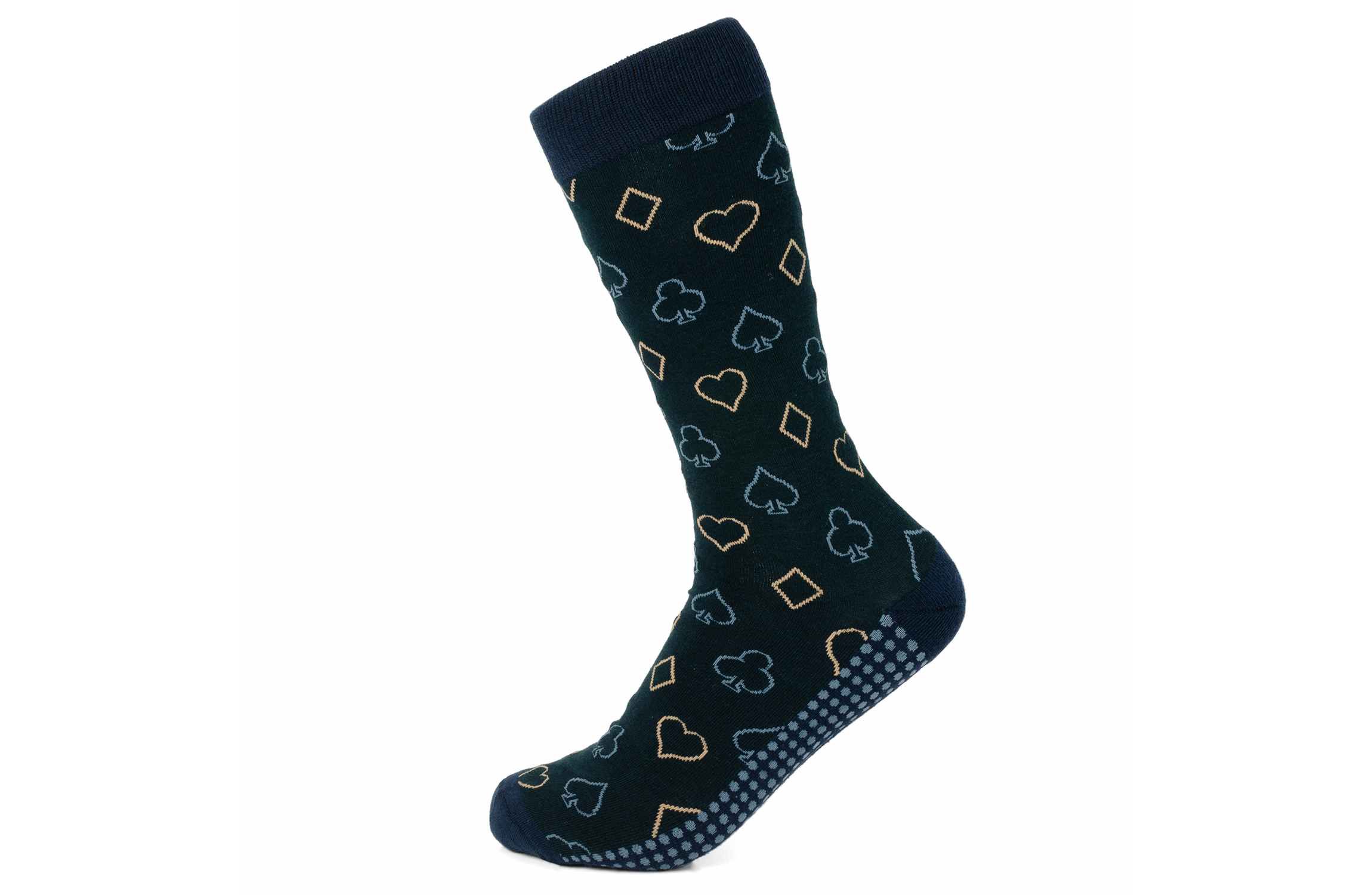 Card Suits Casino Blue Mens Socks