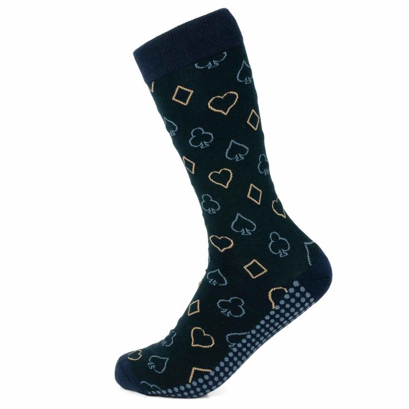 Card Suits Casino Blue Mens Socks