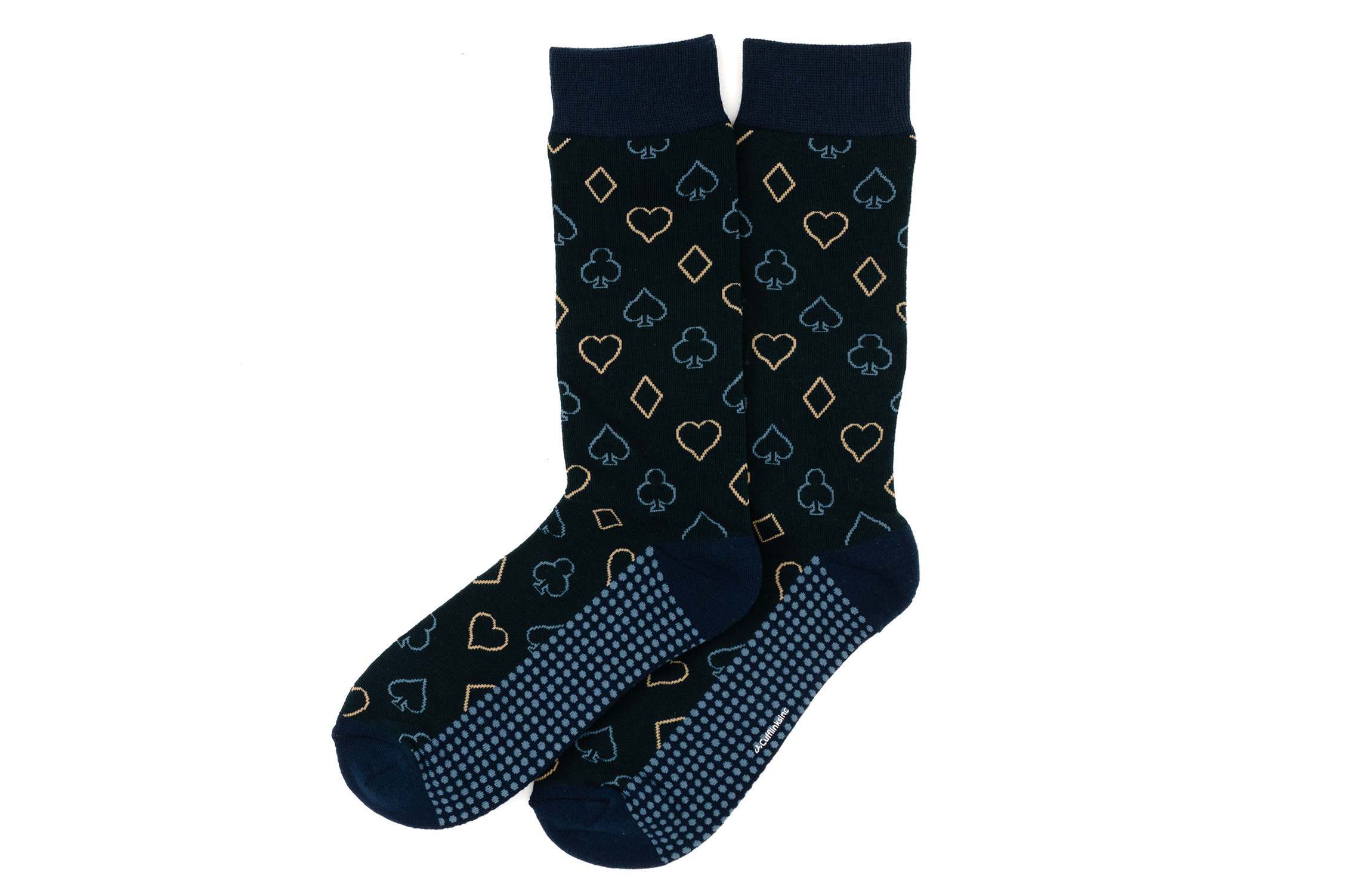 Card Suits Casino Blue Mens Socks