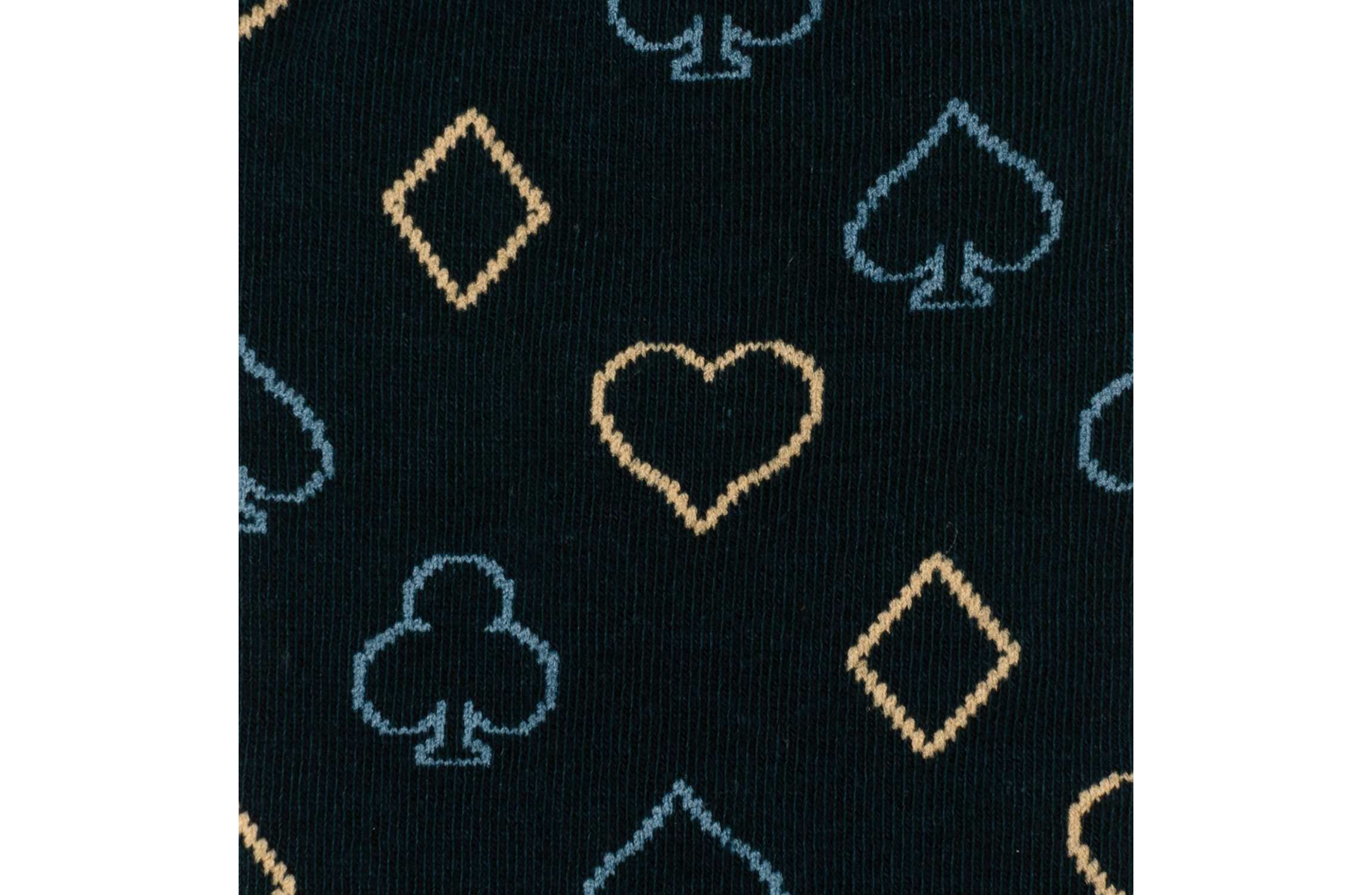 Card Suits Casino Blue Mens Socks