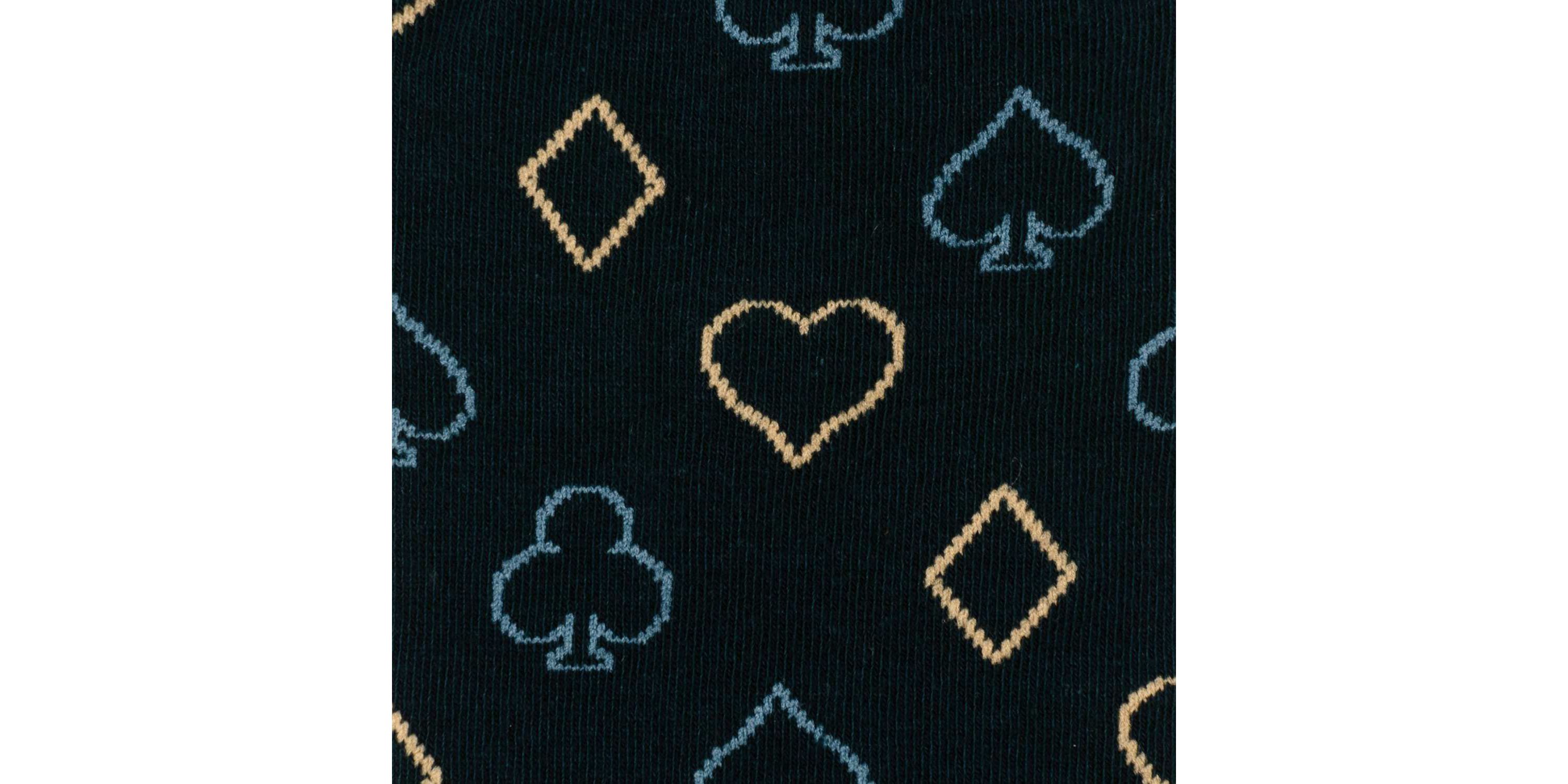 Card Suits Casino Blue Mens Socks