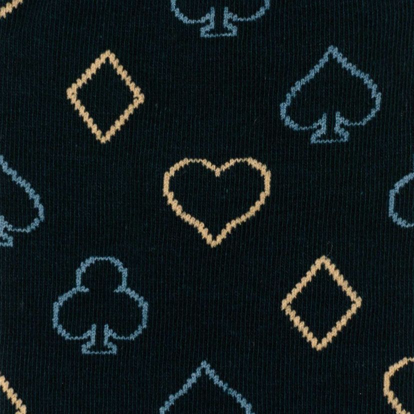 Card Suits Casino Blue Mens Socks