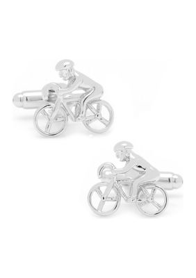 Cufflinks Inc Men's Cyclist Cufflinks, Silver