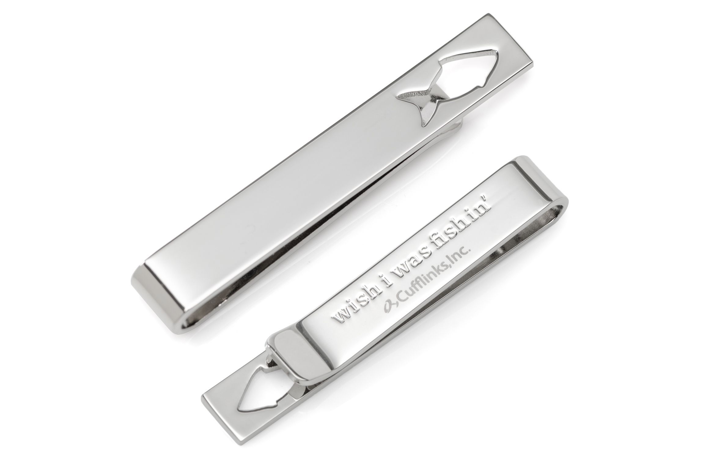 Fishing Cut-Out Hidden Message Tie Bar