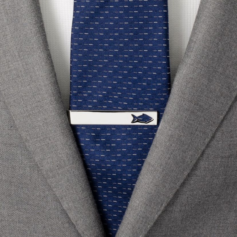 Fishing Cut-Out Hidden Message Tie Bar