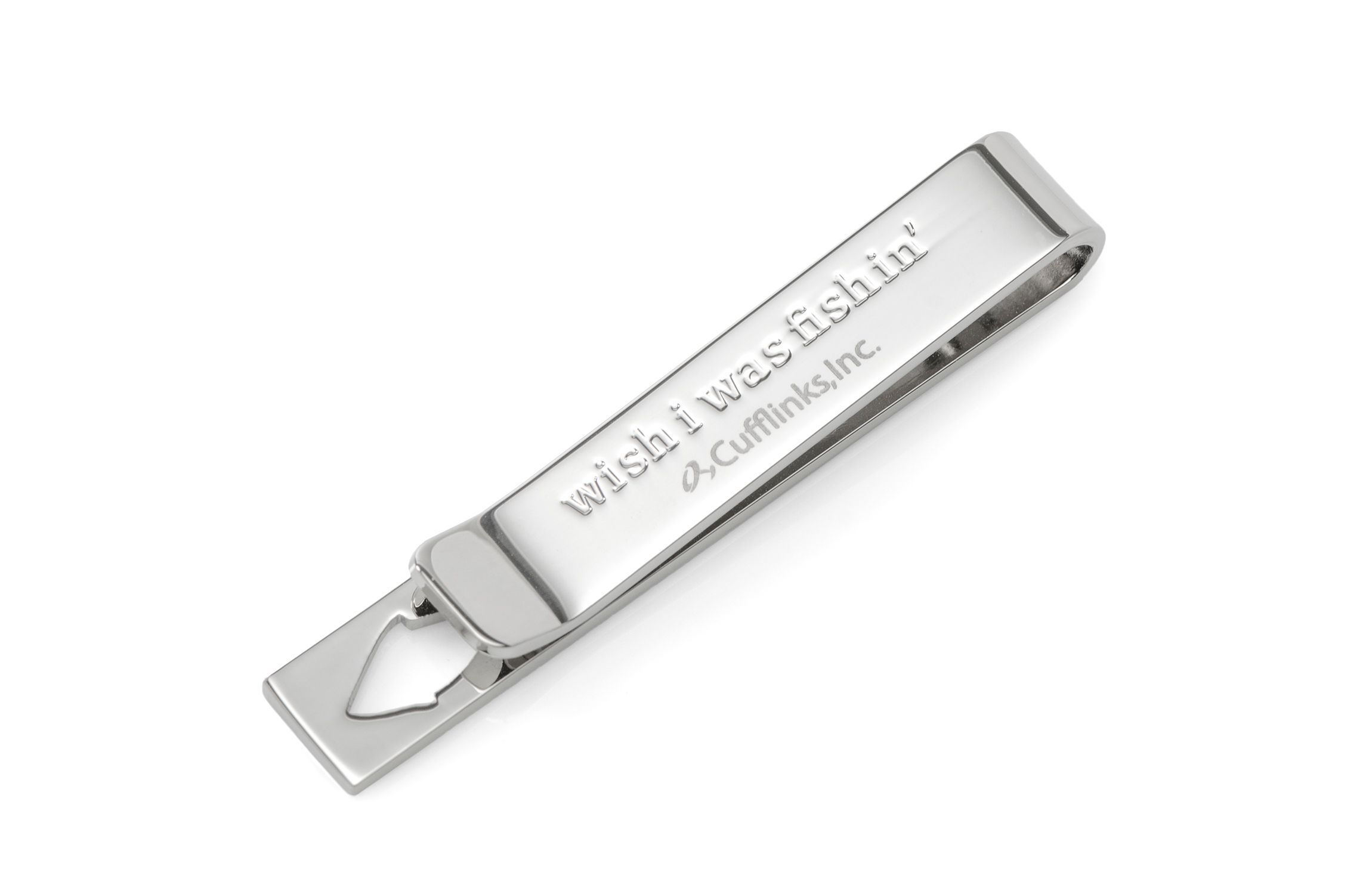 Fishing Cut-Out Hidden Message Tie Bar