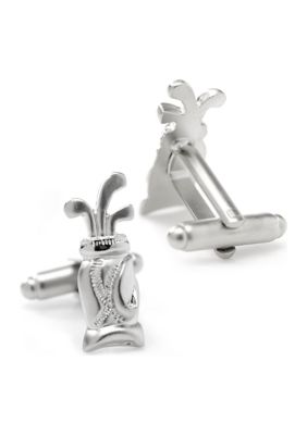 Plated Golf Bag Cufflinks