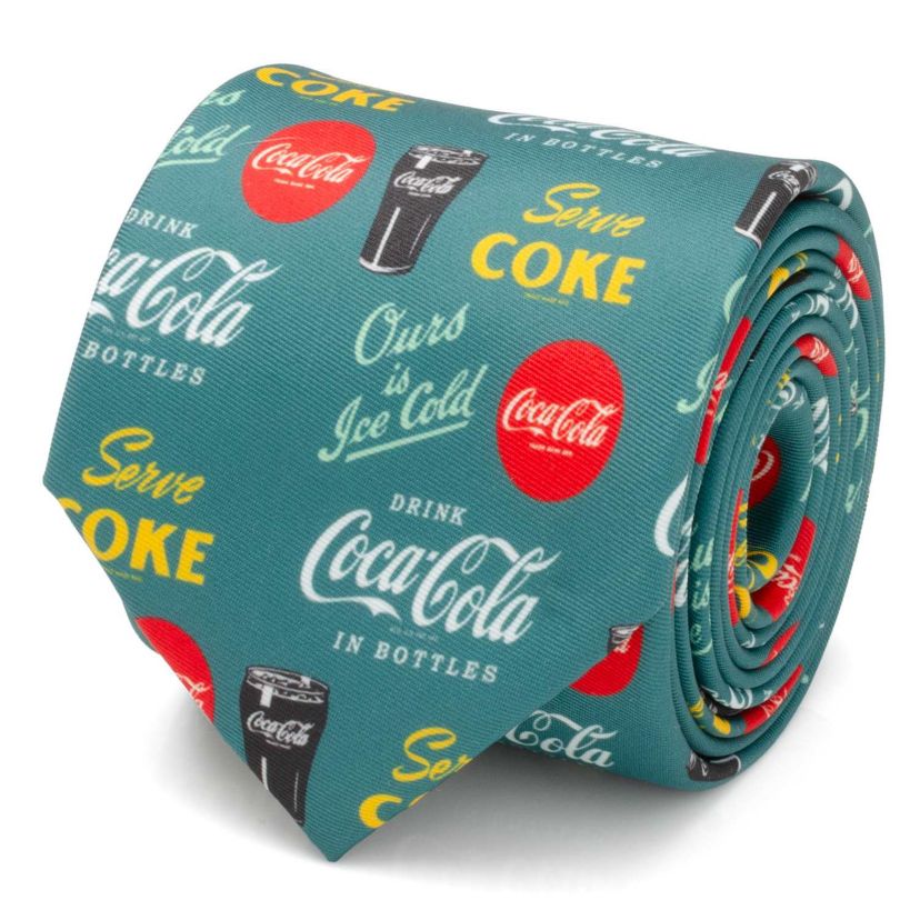 Coca-Cola Green Mens Tie