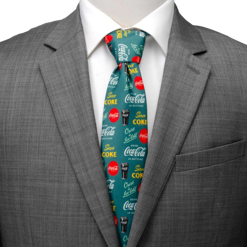 Coca-Cola Green Mens Tie