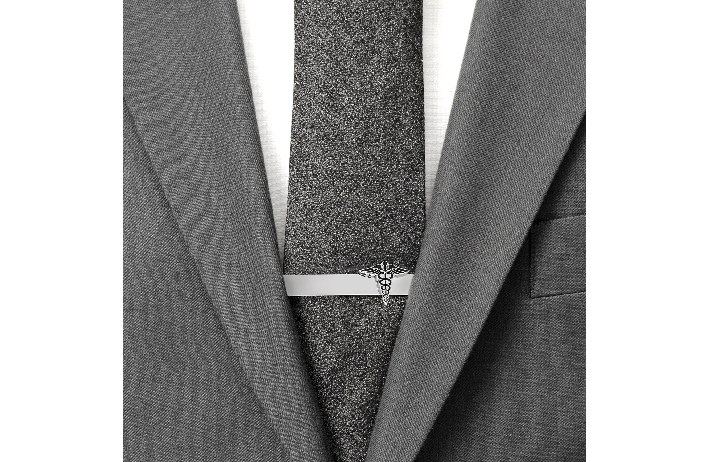 Medical Caduceus Tie Bar