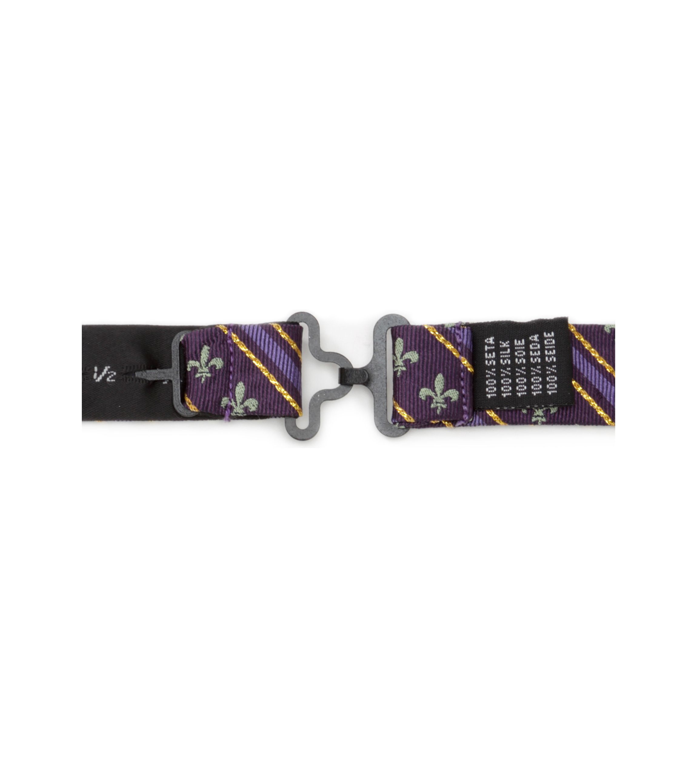 Mens Mardi Gras Stripe Bow Tie