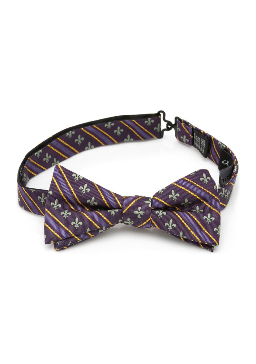 Mens Mardi Gras Stripe Bow Tie