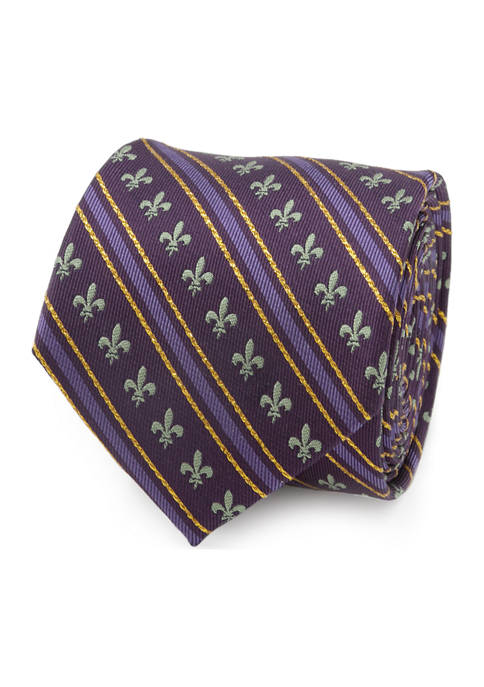 Cufflinks Inc Mens Mardi Gras Purple Stripe Tie