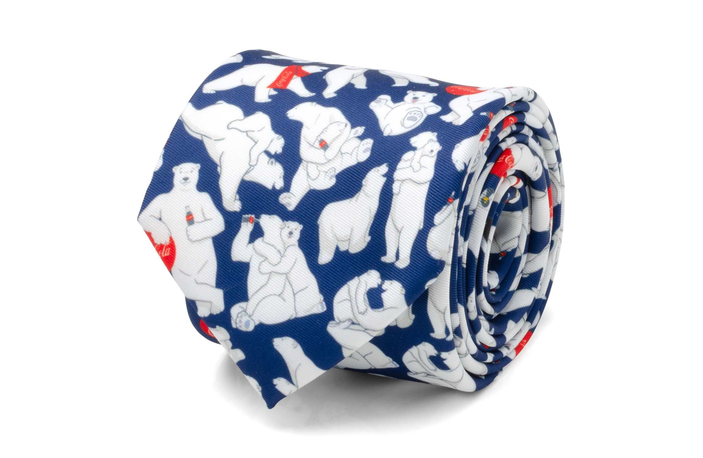 Coca-Cola Polar Bear Navy Blue Mens Tie