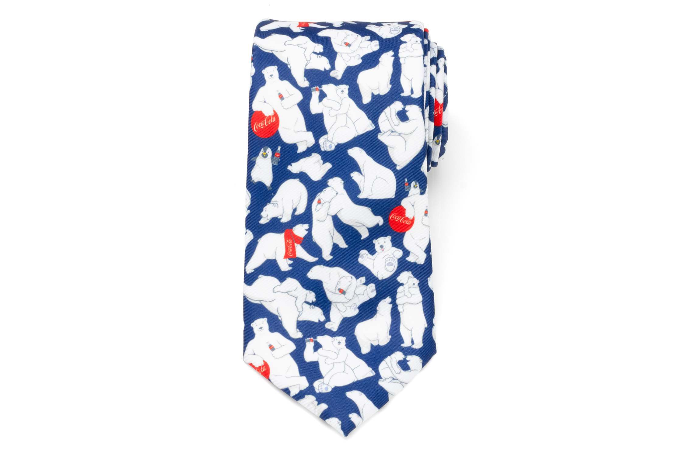 Coca-Cola Polar Bear Navy Blue Mens Tie