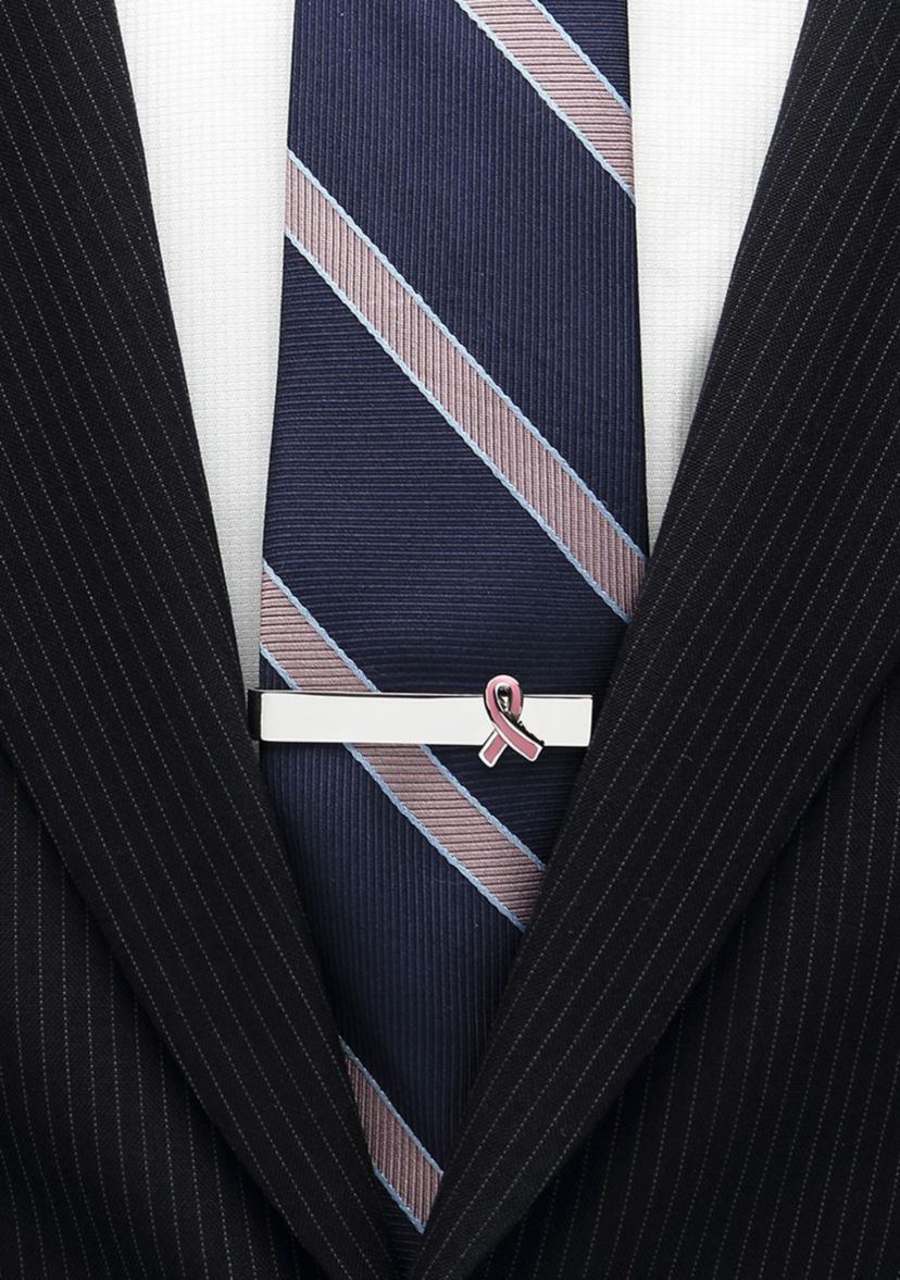 Pink Ribbon Breast Cancer Awareness Tie Bar