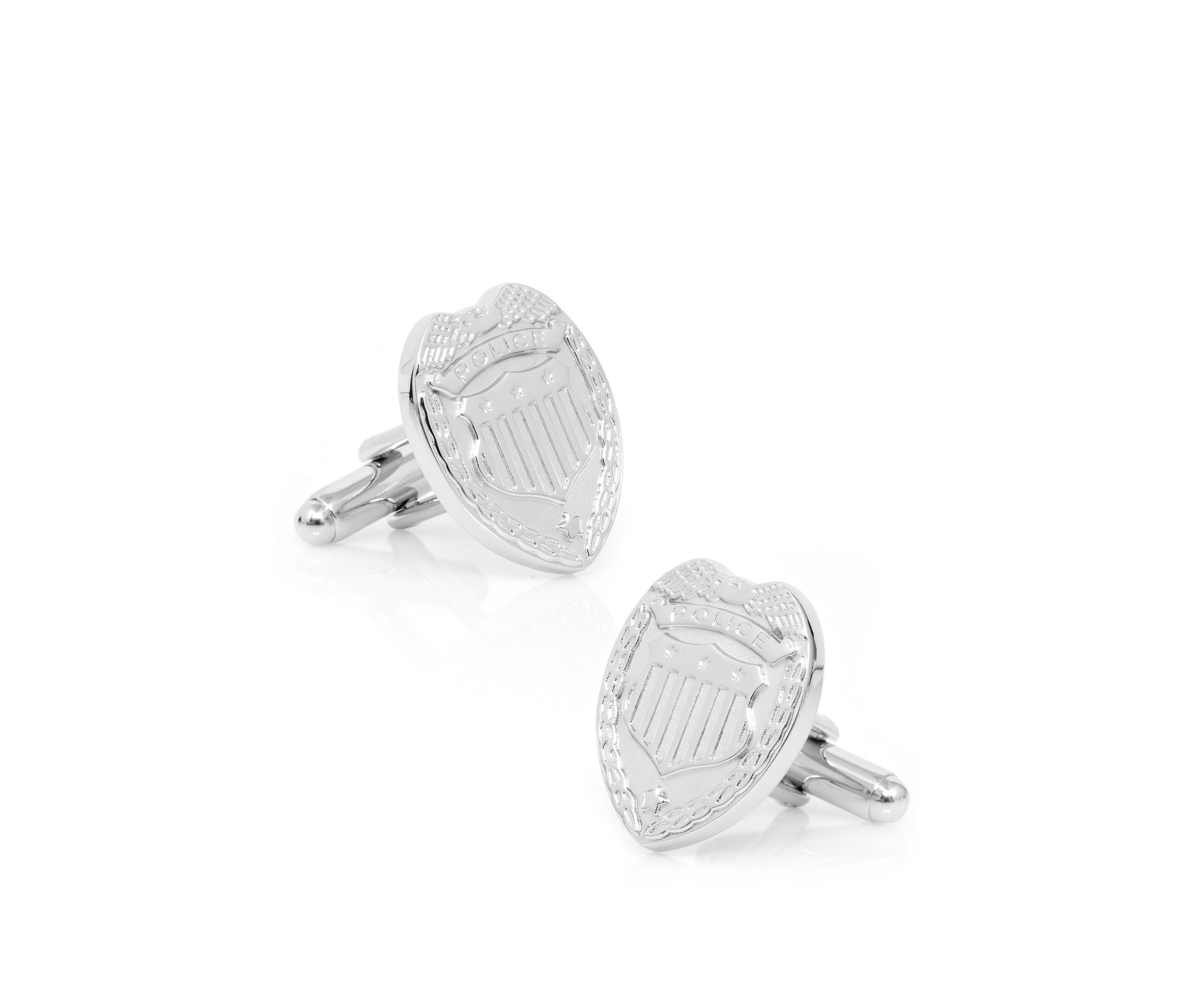 Silver Police Badge Cufflinks
