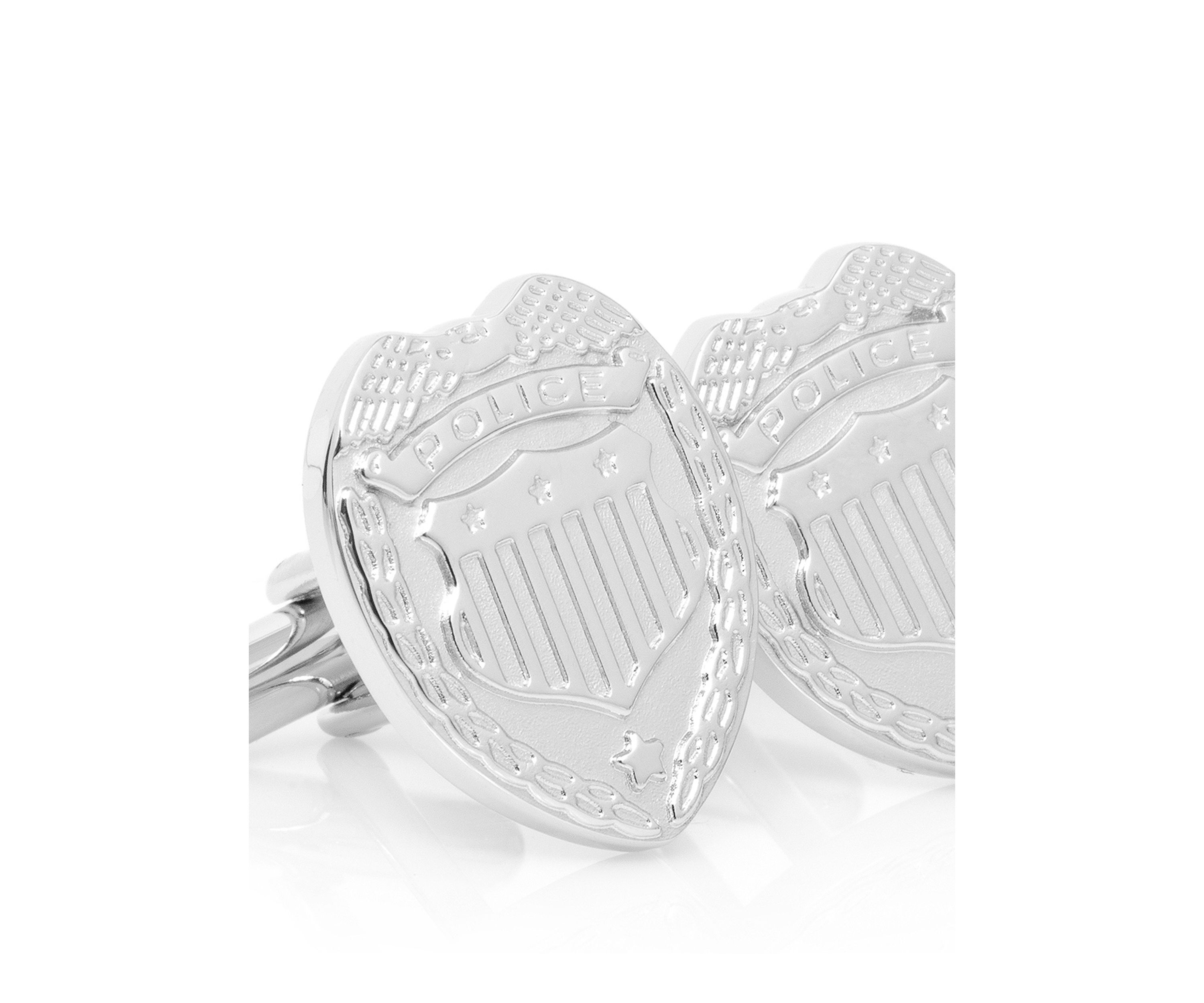 Silver Police Badge Cufflinks