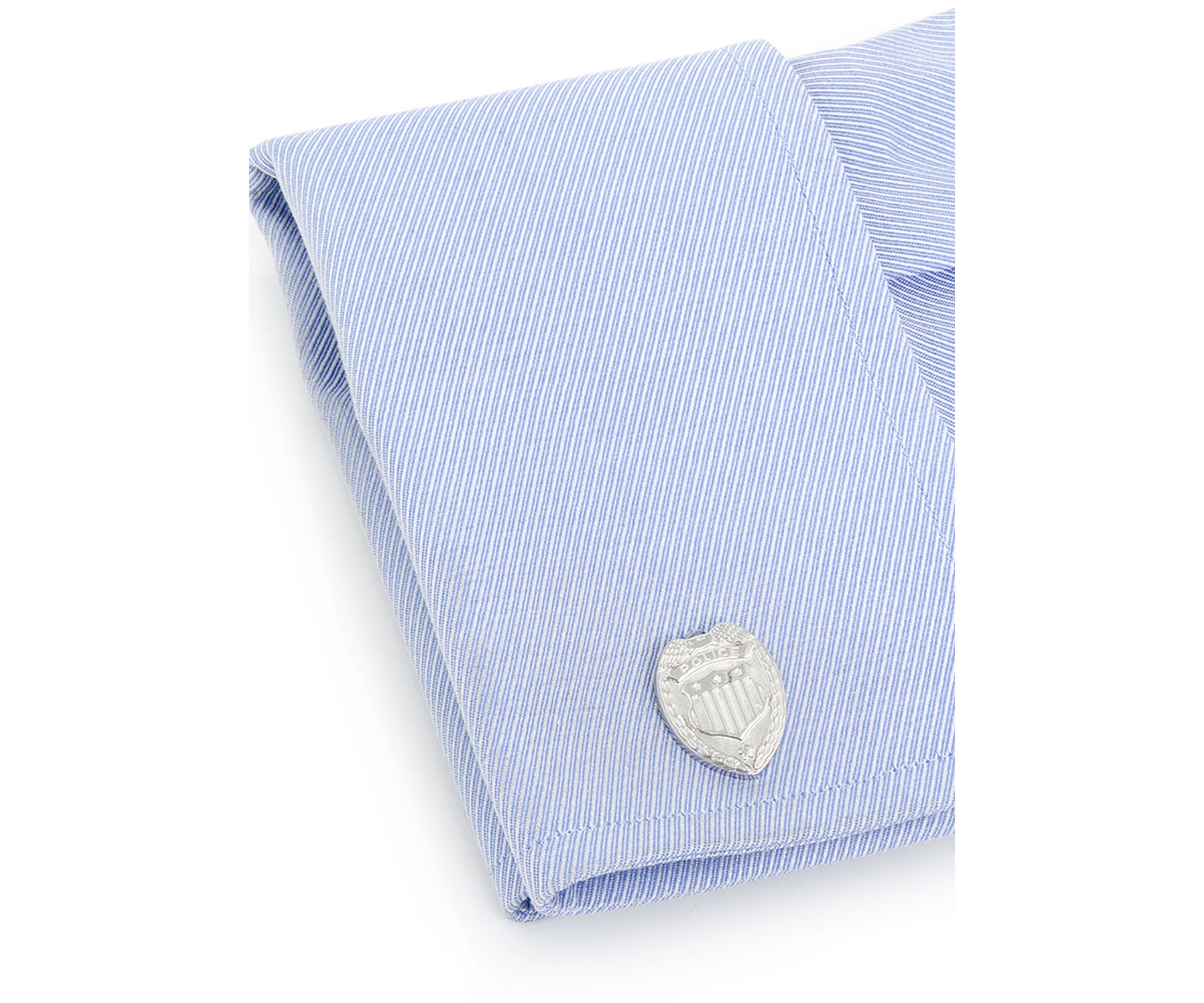 Silver Police Badge Cufflinks