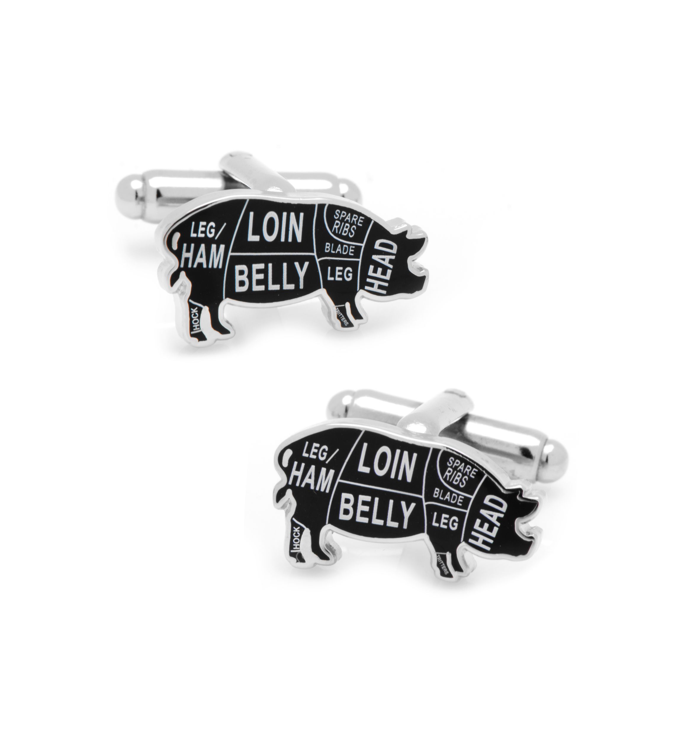 Pork Butcher Cuts Cufflinks