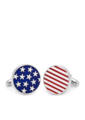 Cufflinks Inc Men's Stars and Stripes American Flag Cufflinks, Blue