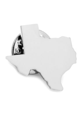 Silver Texas Lapel Pin