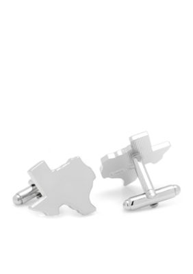 Silver Texas Cufflinks