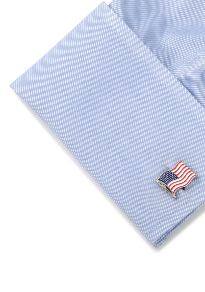 Waving American Flag Cufflinks
