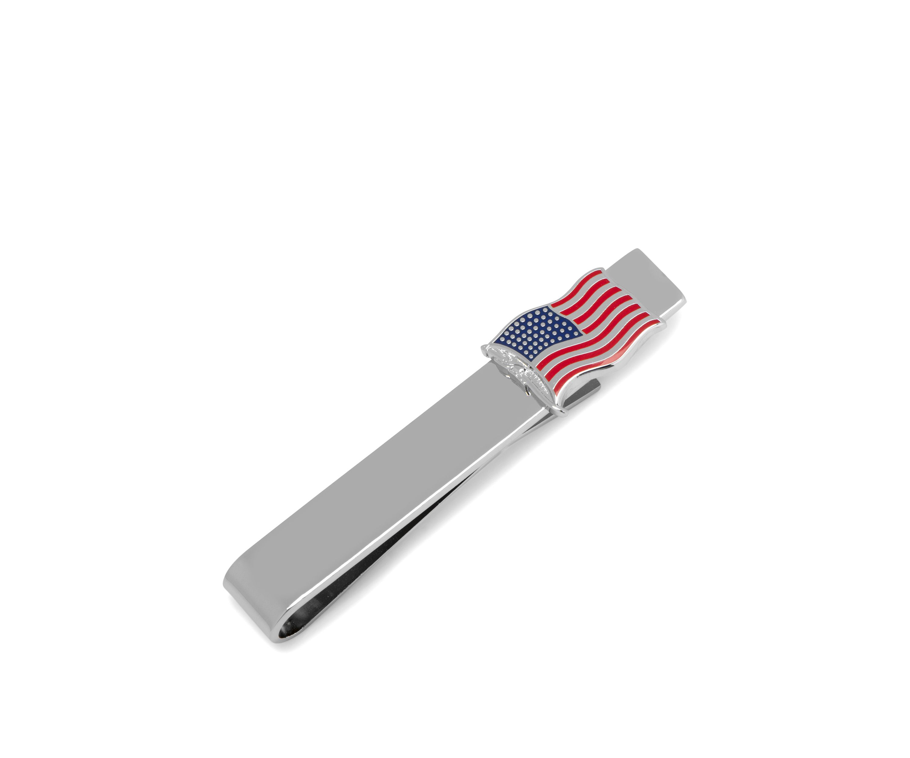 Waving American Flag Tie Bar