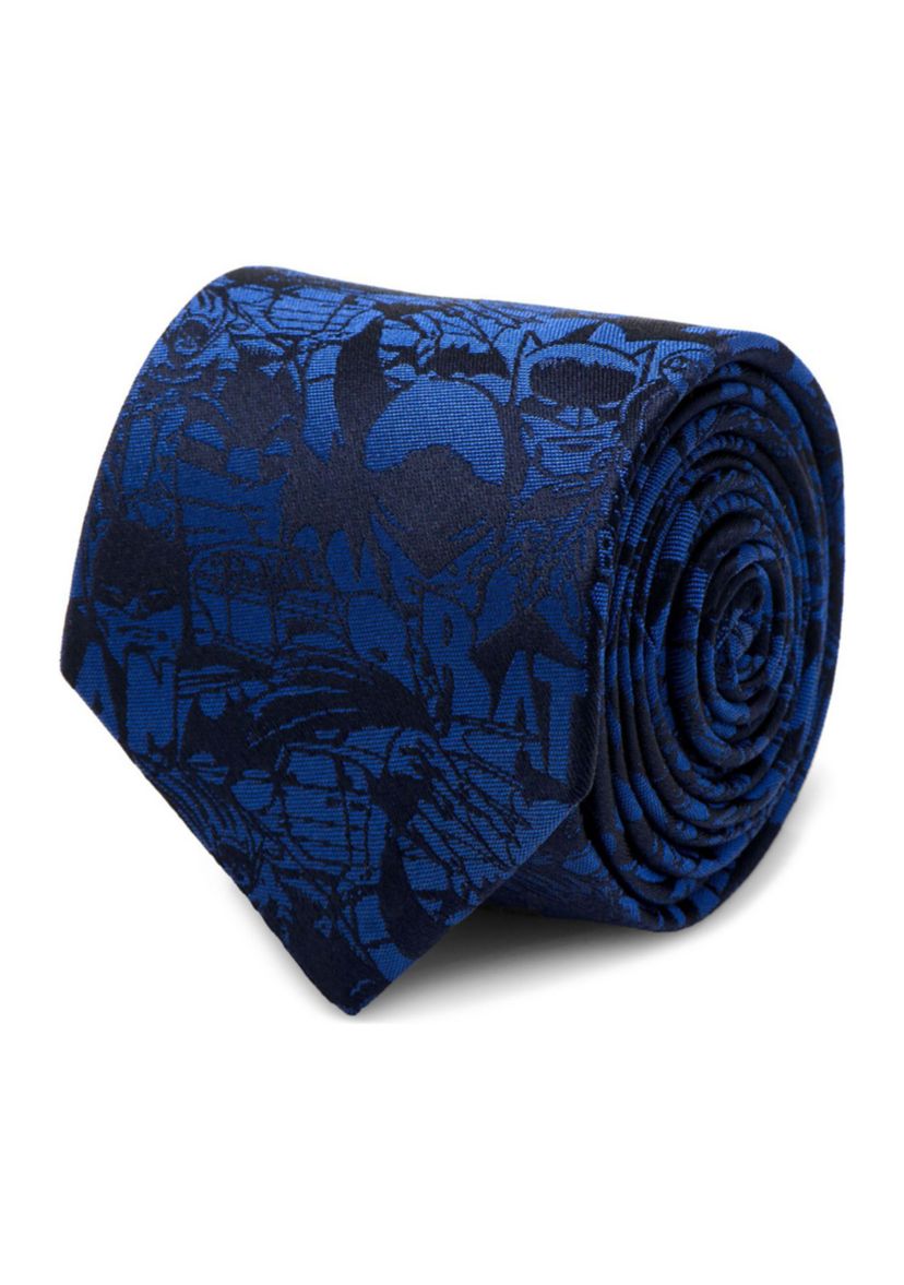 Blue Batman Comic Tie