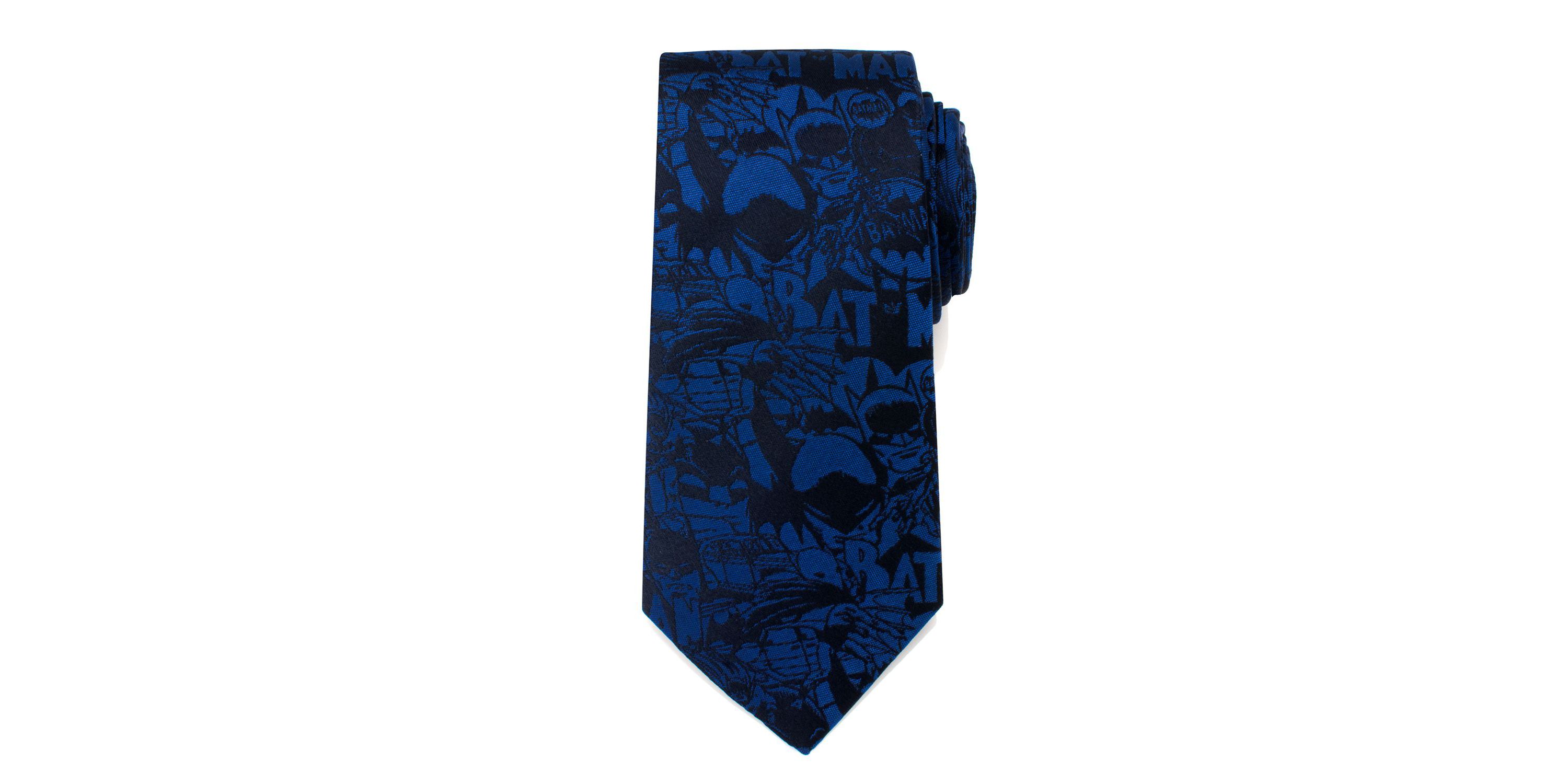 Blue Batman Comic Tie