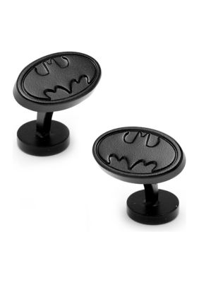 Satin Black Batman Logo Cufflinks