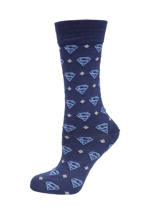 DC Comics Superman Diamond Navy Socks
