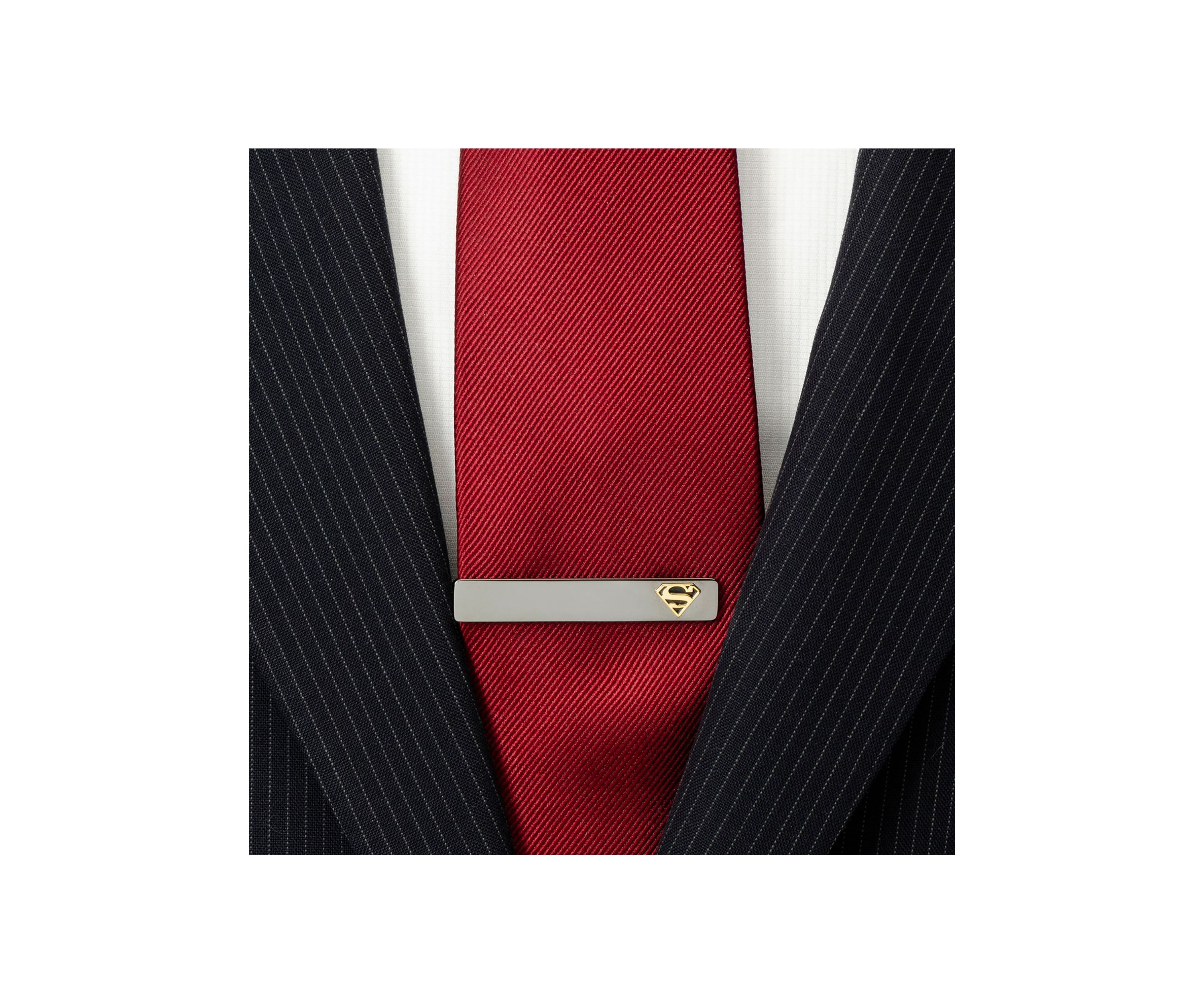 Black and Gold Superman Tie Clip