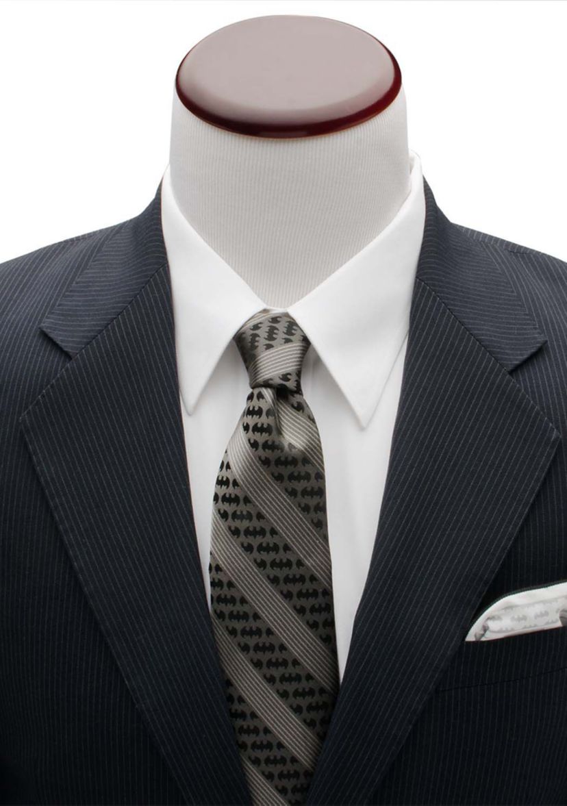 Batman Black Pinstripe Tie