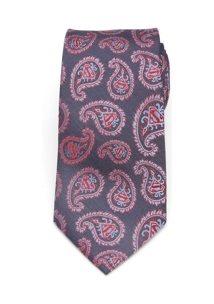 Red and Blue Superman Paisley Tie