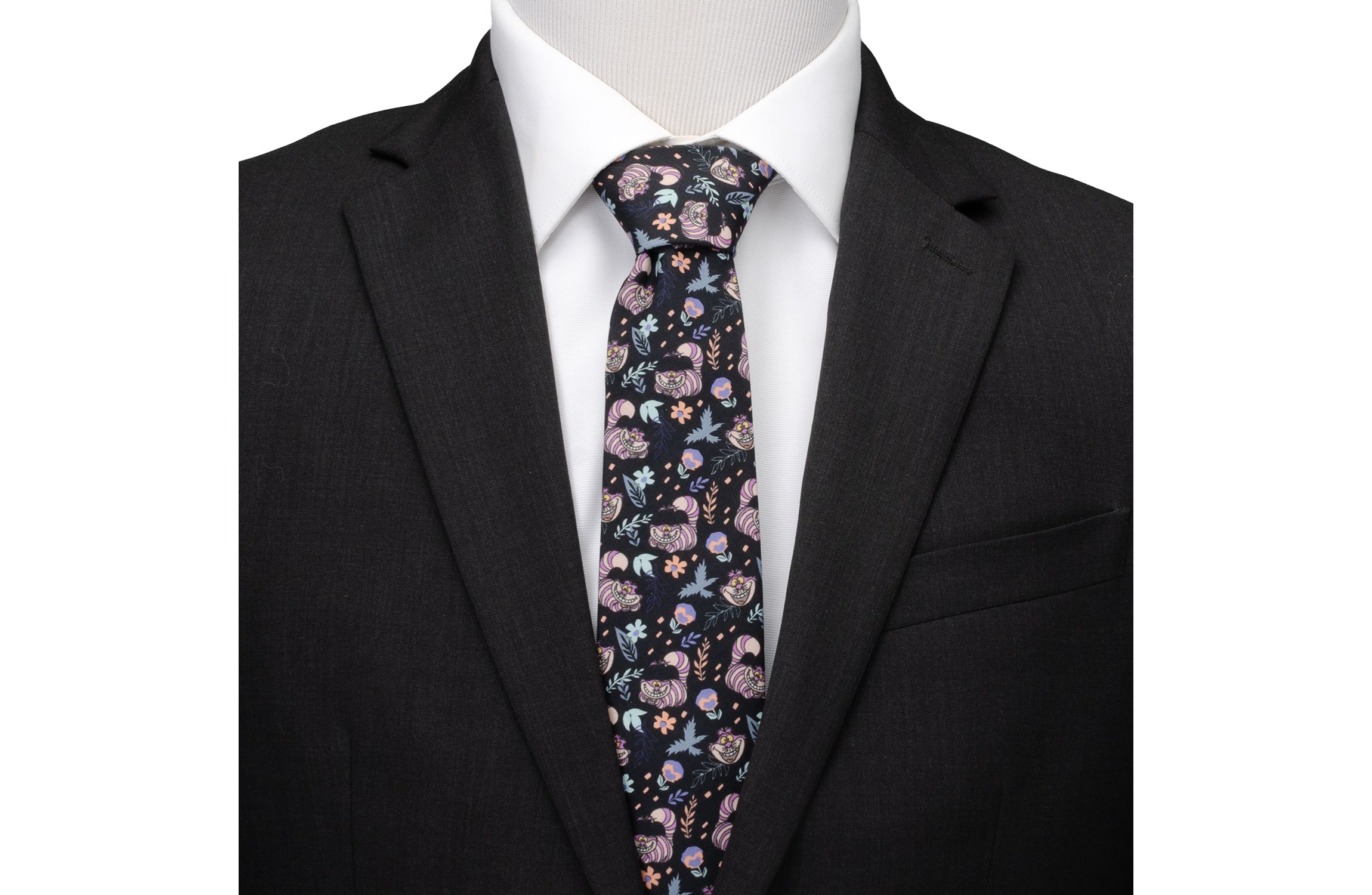 Alice in Wonderland Cheshire Cat Black Tie