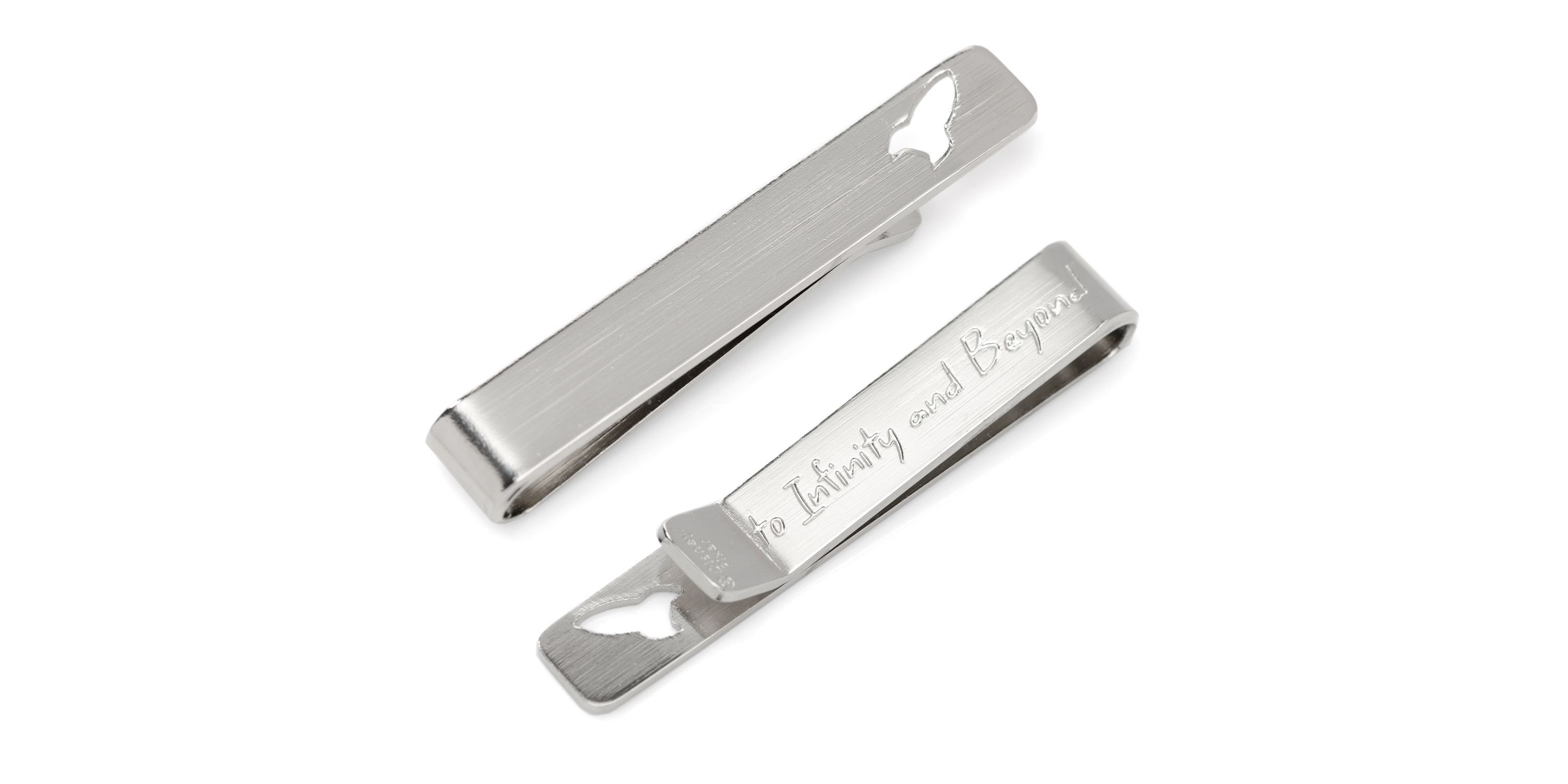 Buzz Lightyear Cutout Hidden Message Silver Tie Bar