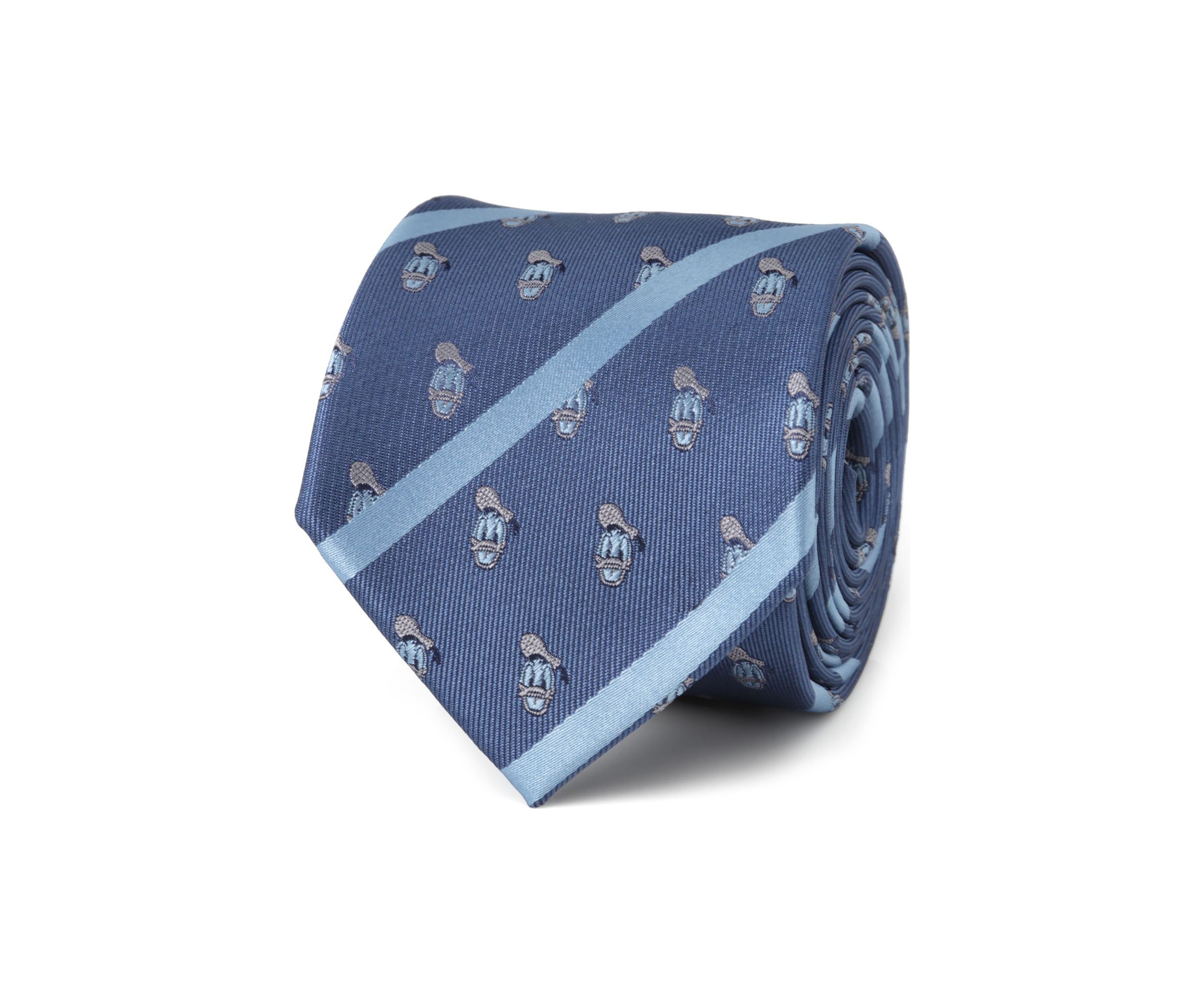 Donald Duck Stripe Blue Tie