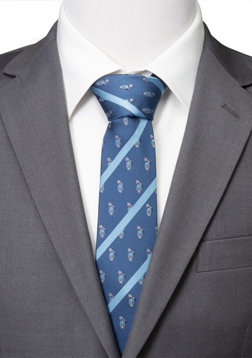 Donald Duck Stripe Blue Tie